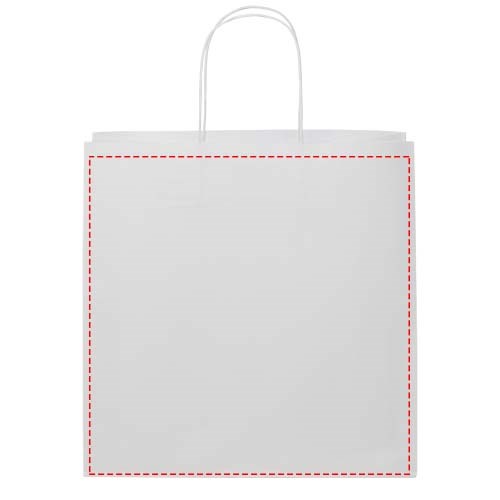 Kraftpapiertasche 120 g/m² mit gedrehten Griffen – 31 × 12 × 31 cm