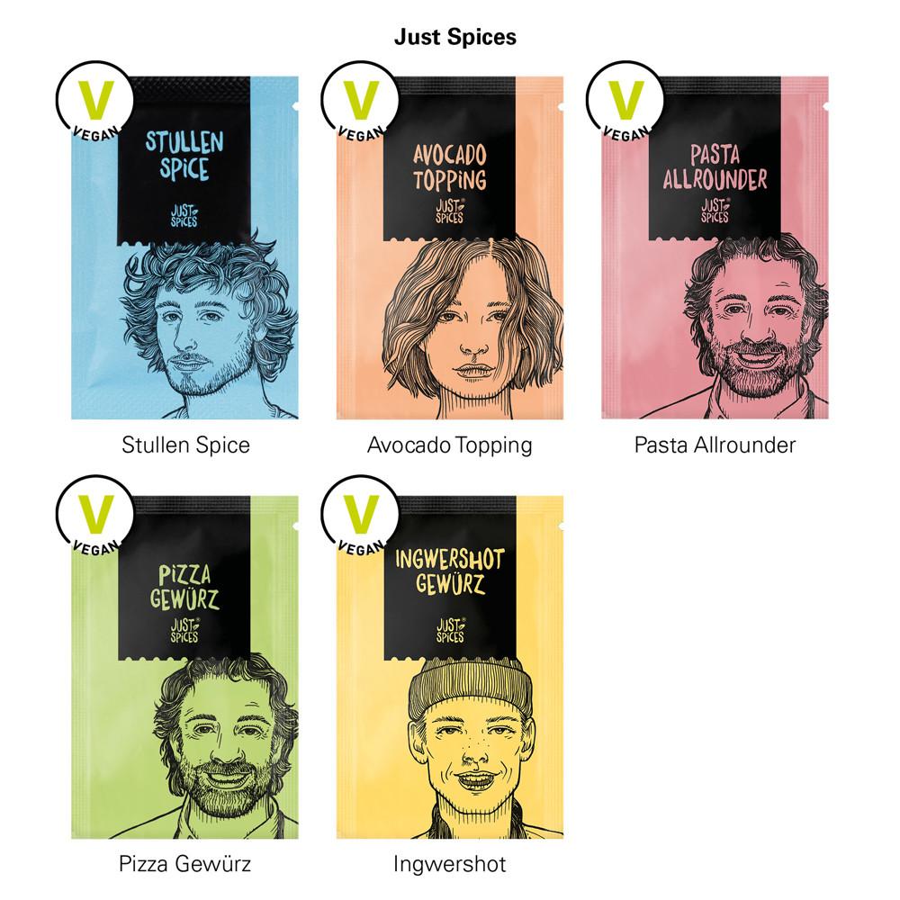 Werbekarte Midi, Just Spices Pizza Gewürz