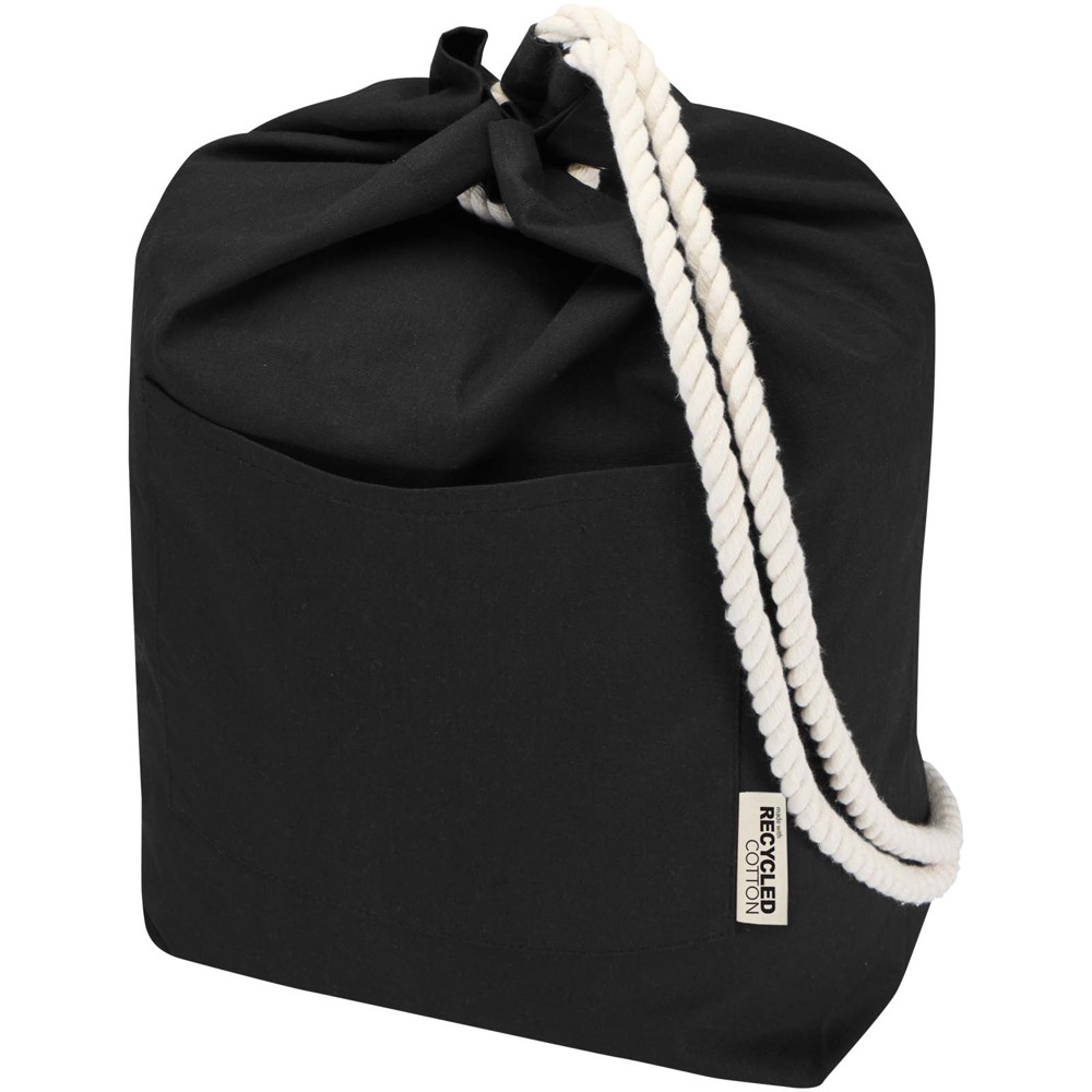 Florida 270 g/m² GRS-zertifizierter Seesack aus Recyclingmaterial, 15 l - Schwarz