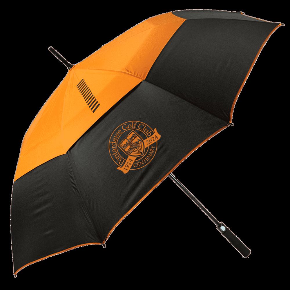 TourDry Golfregenschirm - schwarz/orange
