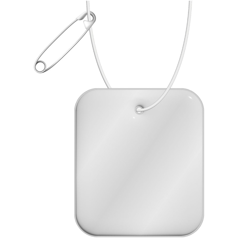RFX™ H-20 rechteckiger reflektierender PVC-Anhänger XXL - weiss