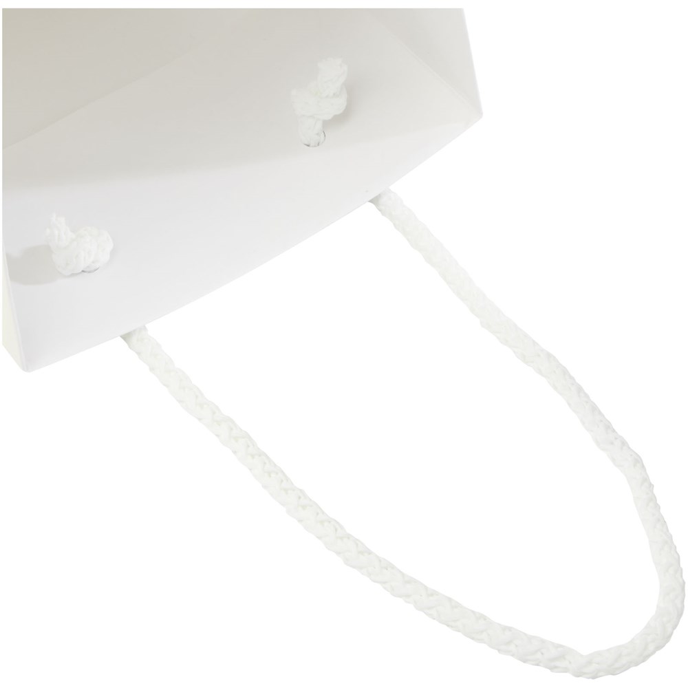 Handgefertigte 170 g/m² Weinflaschentüte aus Integra-Papier mit Kunststoff Kordelgriffen – 12 × 9 × 37 cm