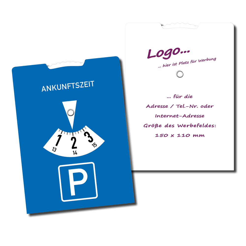 Parkscheibe (AT) mit kompletter Rückseite