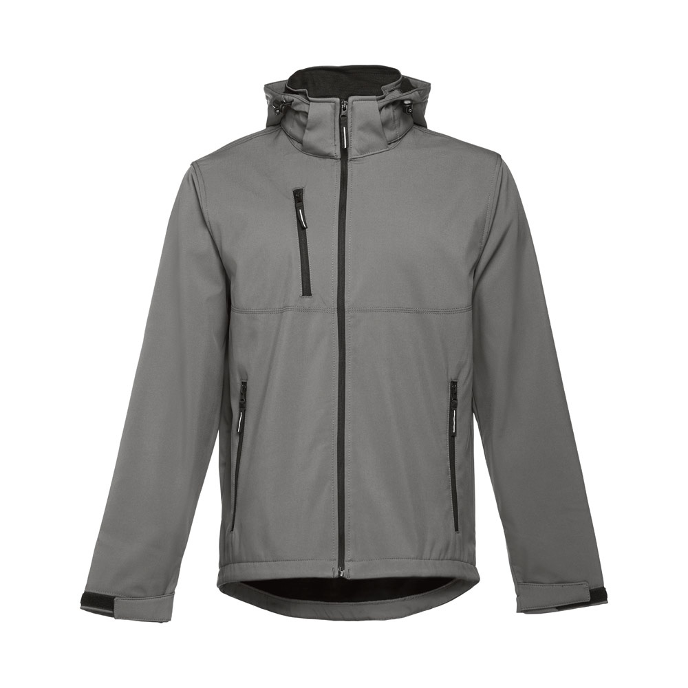 THC ZAGREB. Herren-Softshell-Jacke aus Polyester und Elastan - grau