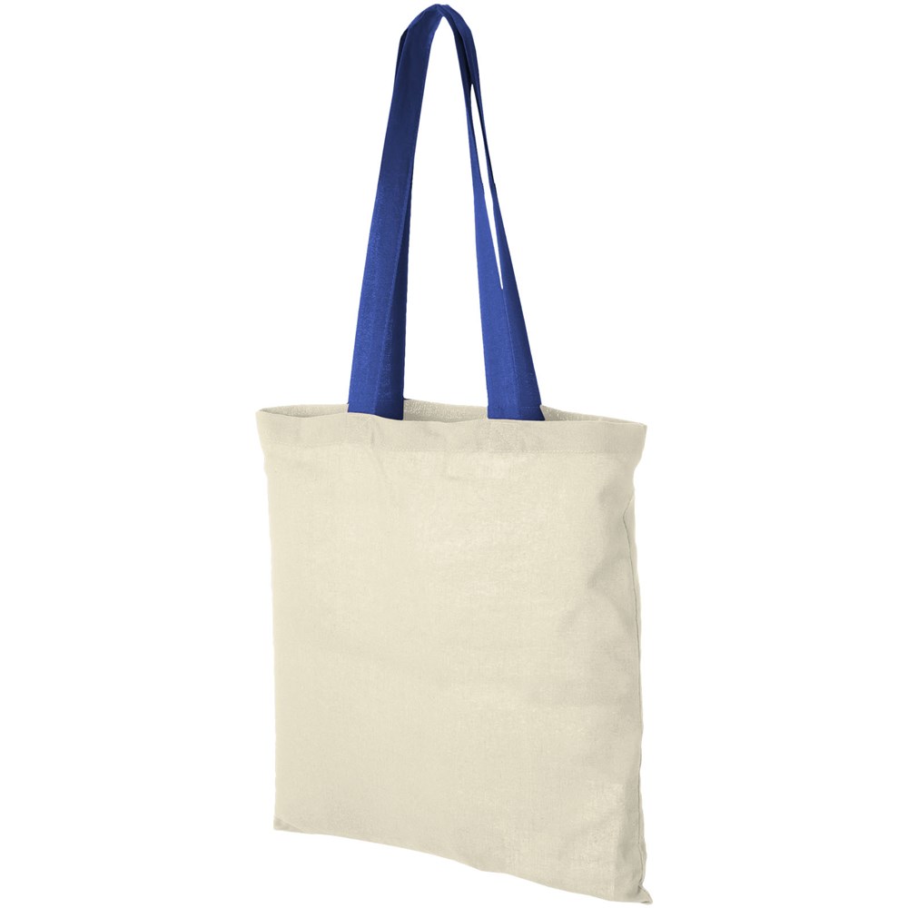 Nevada 100 g/m² Baumwoll Tragetasche 7L - natural, royalblau