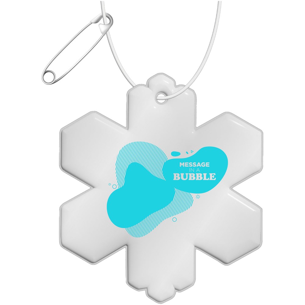 RFX™ H-10 Reflektierender TPU-Anhänger Schneeflocke