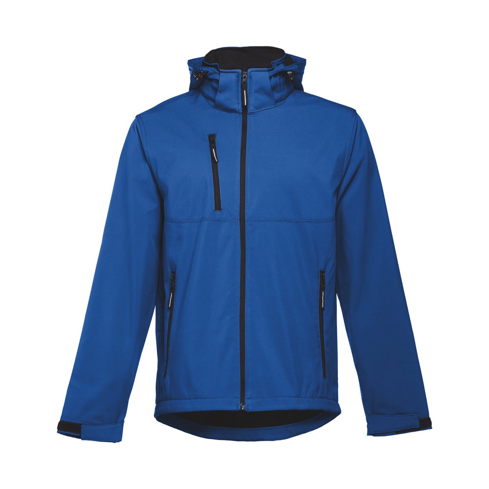 THC ZAGREB. Herren-Softshell-Jacke aus Polyester und Elastan - Königsblau