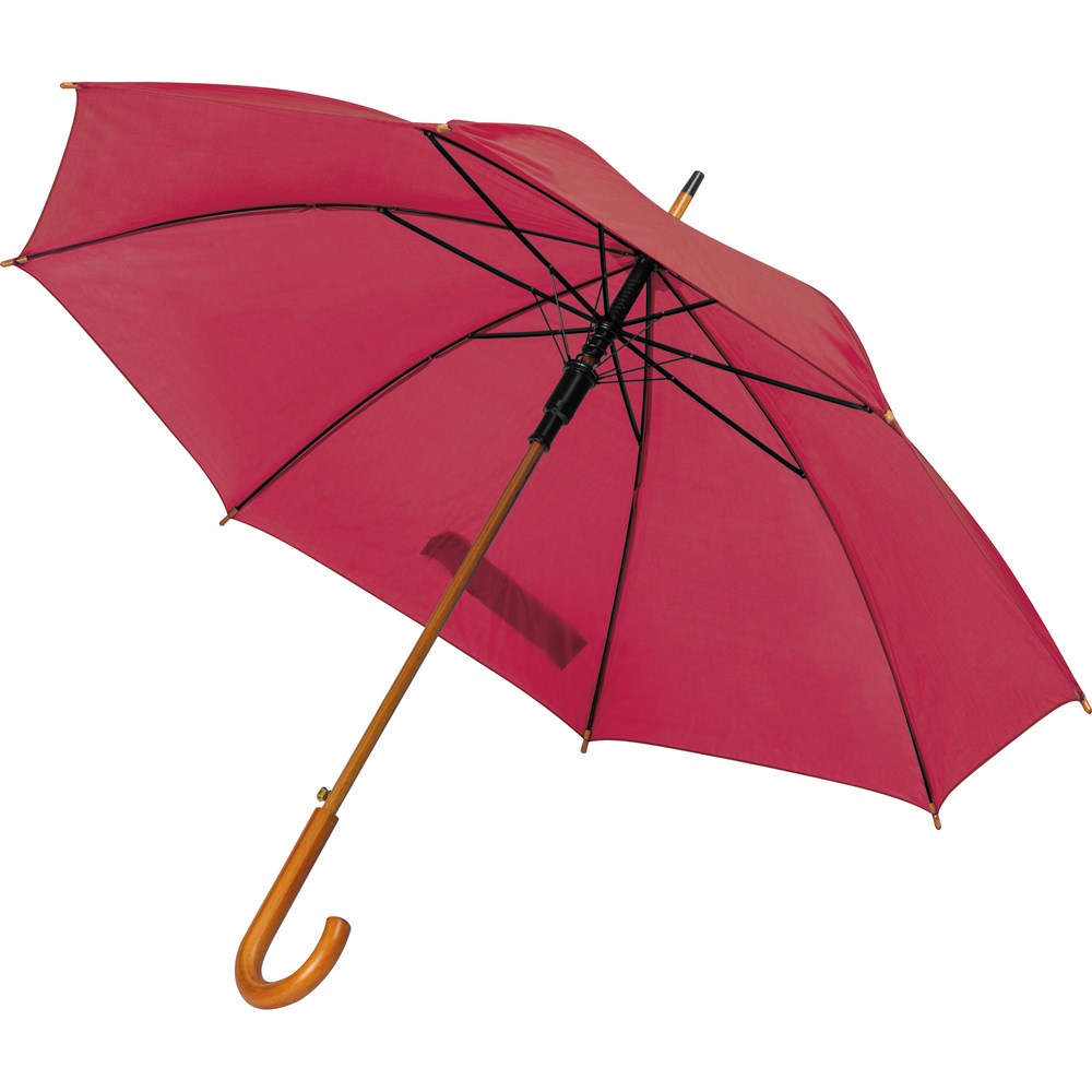 Automatikstockschirm aus Polyester - burgund