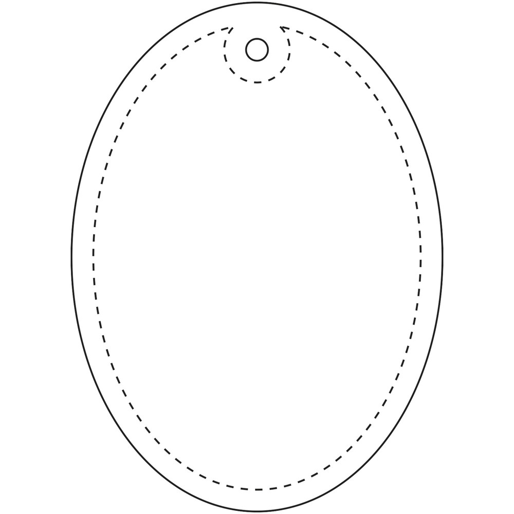 RFX™ H-12 ovaler reflektierender PVC-Anhänger