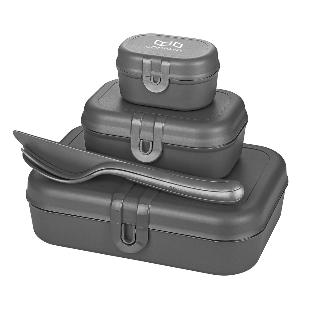 KOZIOL PASCAL READY Lunchbox-Set + Besteck-Set