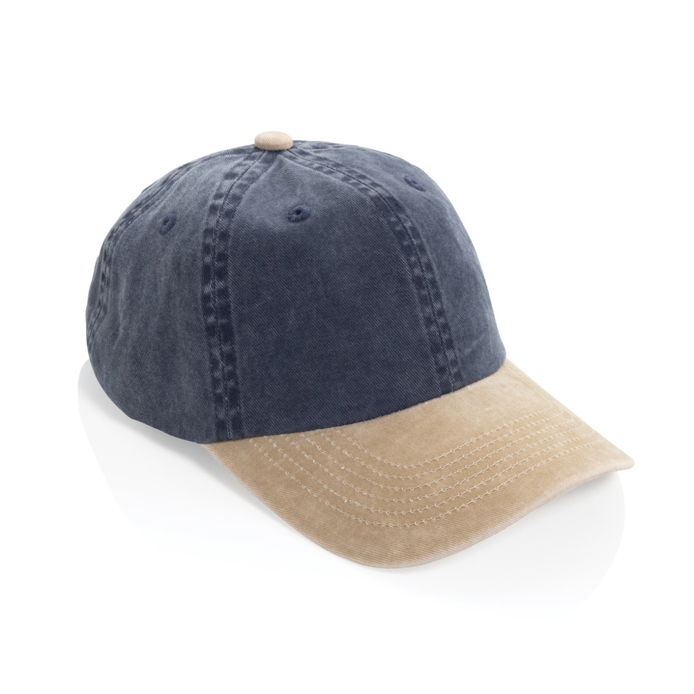 BEAU AWARE™ Two-Tone 6-Panel-Cap aus washed Cotton-Twill - navy blau (± PMS navy)