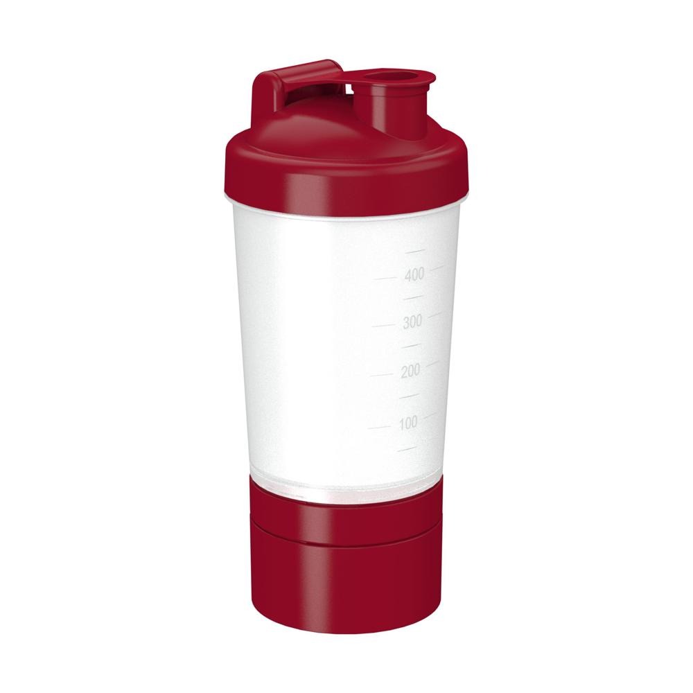 Shaker "Protein", Pro 2, 0,40 l - transparent/standard-rot