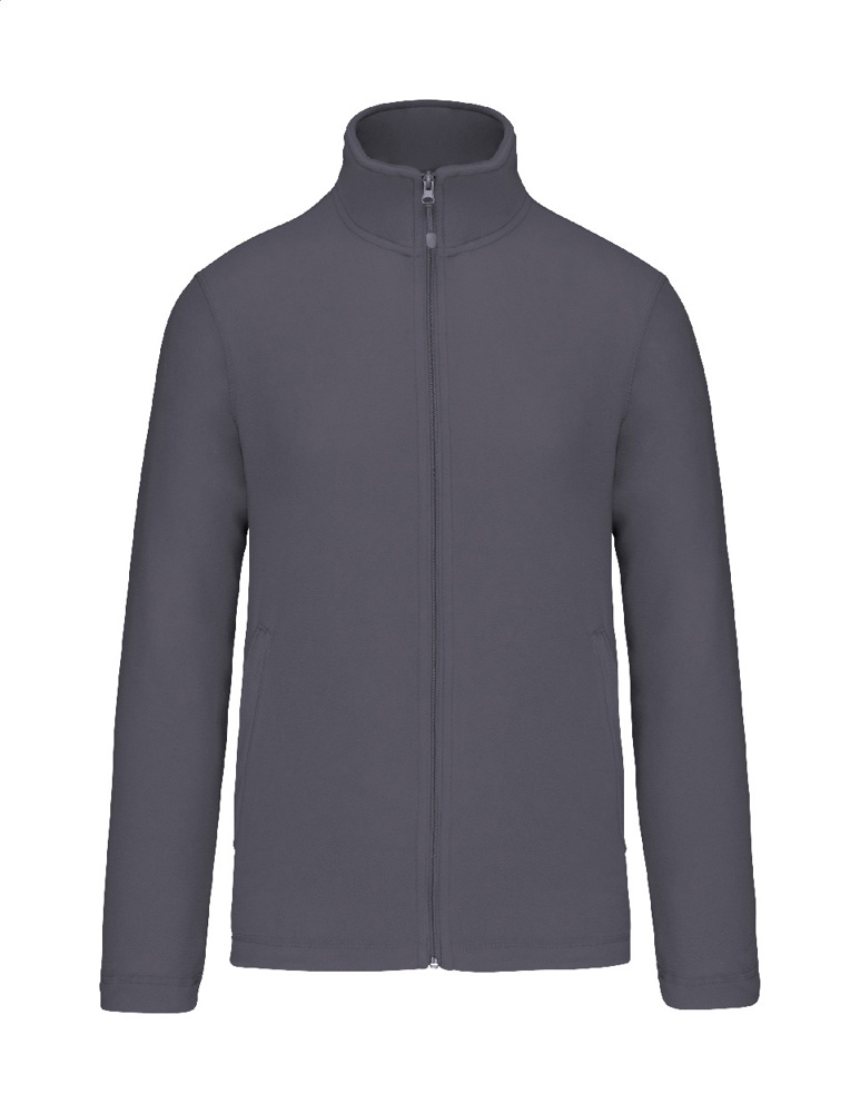 KA9102 - Fleecejacke mit durchgehendem Reißverschluss - hellgrau