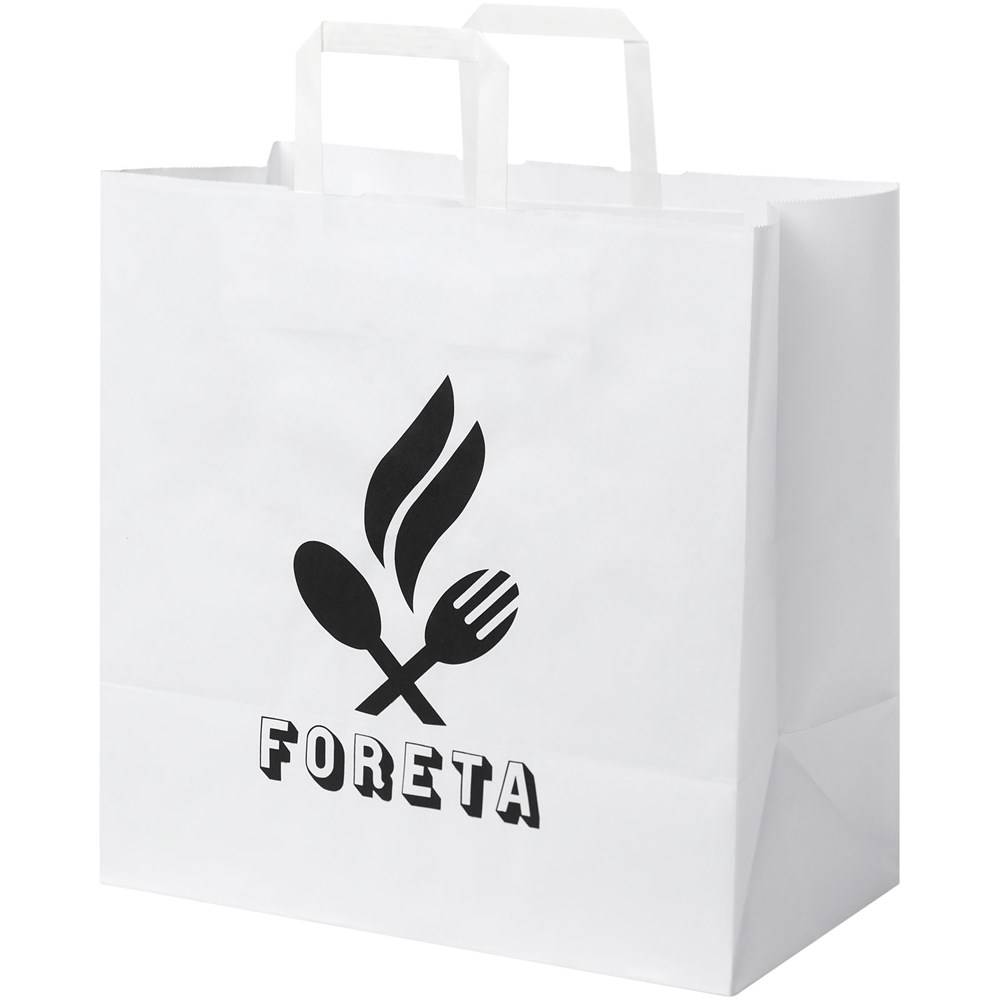 Kraftpapiertasche 80-90 g/m² mit flachen Griffen – 34 × 20 × 35 cm