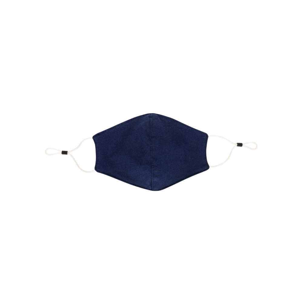 Wiederverwendbare 2-lagige Baumwoll-Gesichtsmaske - navy blau (± PMS 533 C)