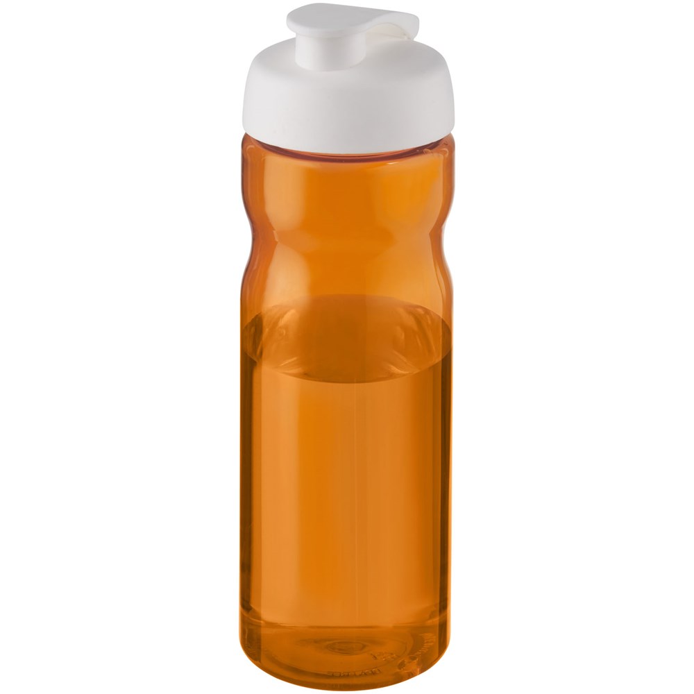 H2O Active® Eco Base 650 ml Sportflasche mit Klappdeckel - orange, weiss