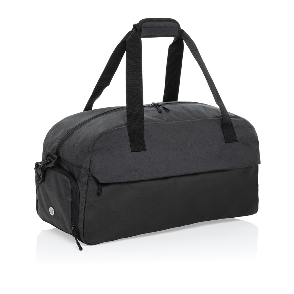 Kazu AWARE™ RPET Weekend-Duffel-Bag - schwarz (± PMS Black)