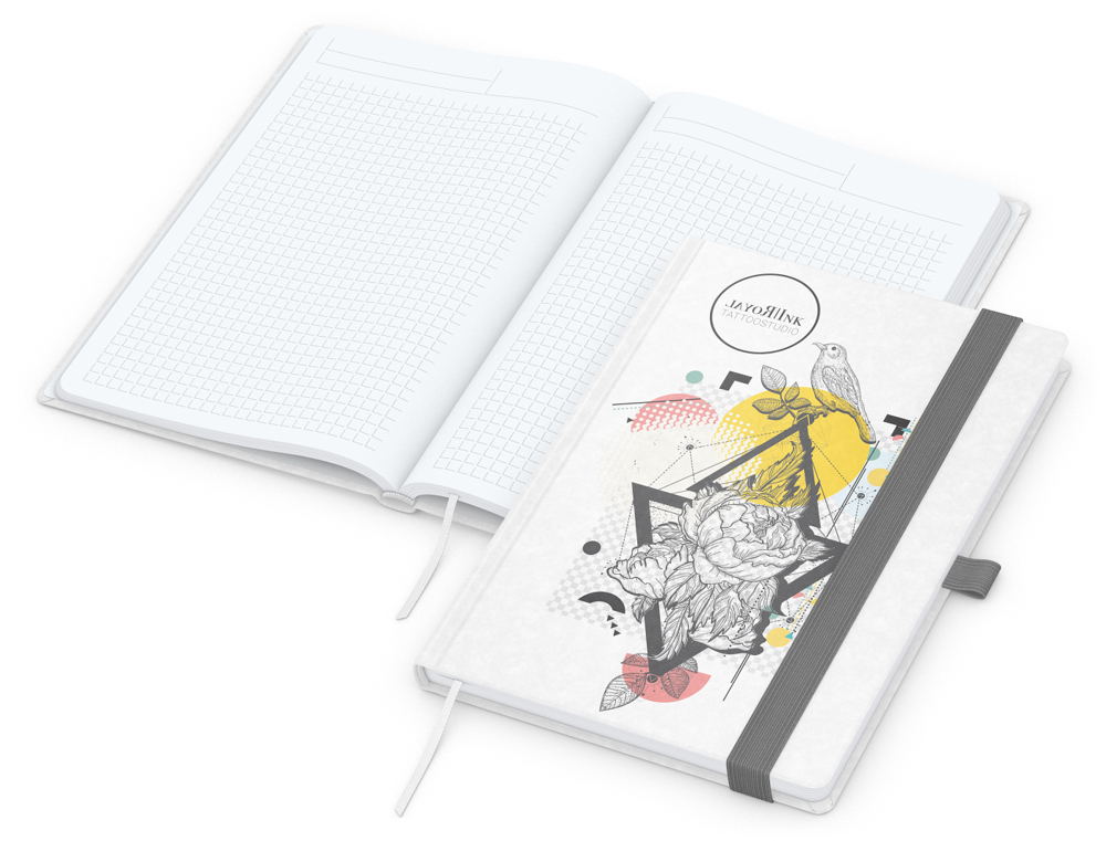 Notizbuch Match-Book White Bestseller - silbergrau