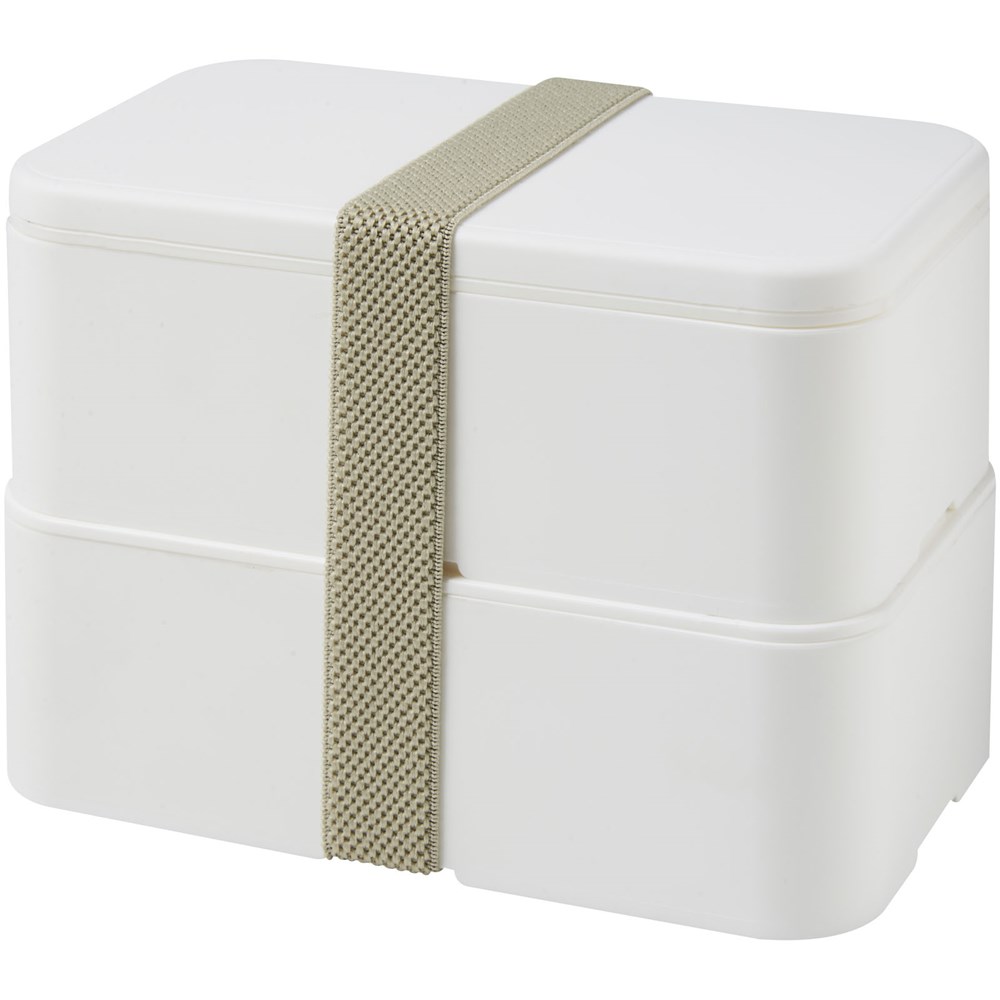 MIYO Doppel-Lunchbox - weiss, weiss, kieselgrau