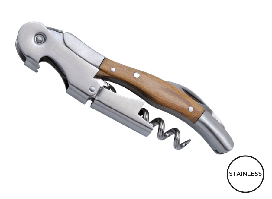 Kellnermesser 'Grand Cru', Doppelhebel, Olivenholz