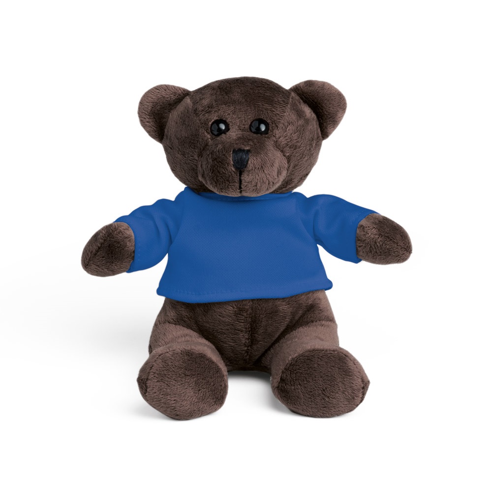 BEAR. Teddybär Plüschtier mit T-Shirt - Königsblau