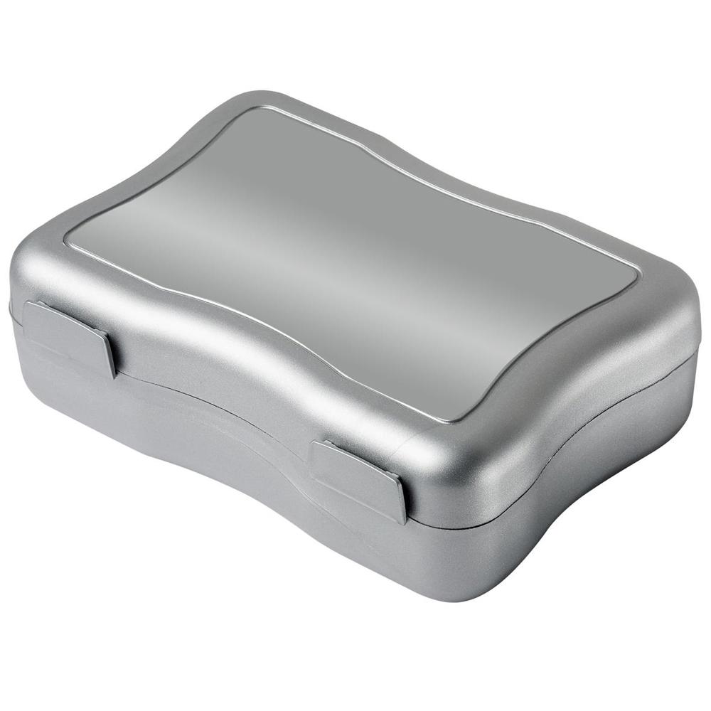 Brotzeitdose "Wave", mittel - standard-silber