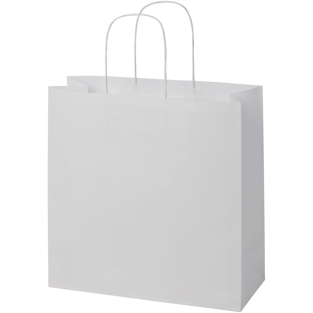 Kraftpapiertasche 120 g/m² mit gedrehten Griffen – 31 × 12 × 31 cm