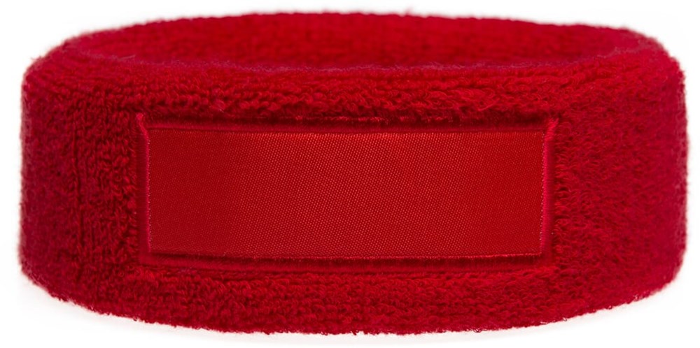 Frottier Stirnband mit Label - Rot (PMS 199c) / Rot