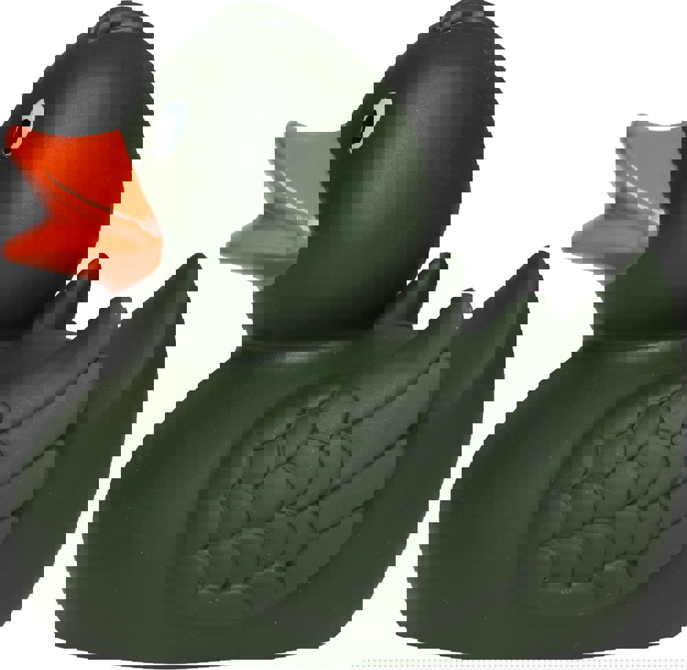 Quietsche-Ente, olivgrün, 7,5 cm