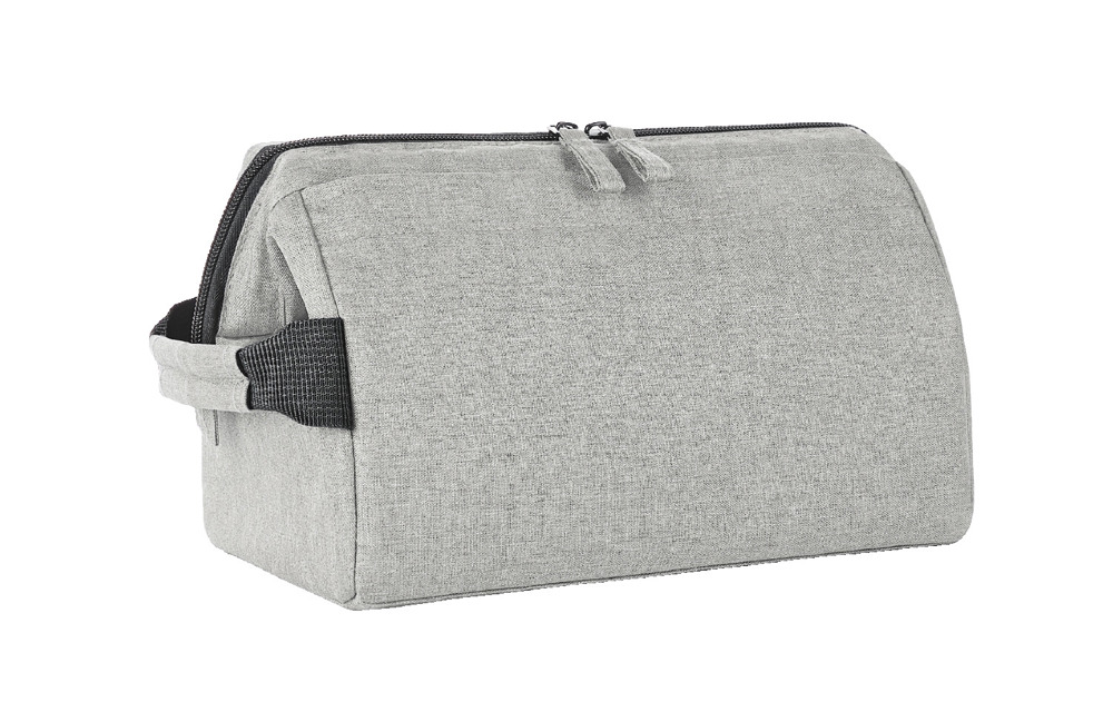 Reißverschluss-Tasche CIRCLE - hellgrau meliert