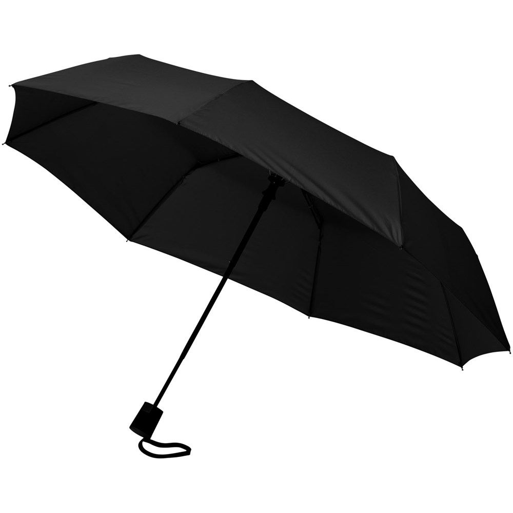 Wali 21" Automatik Kompaktregenschirm - schwarz