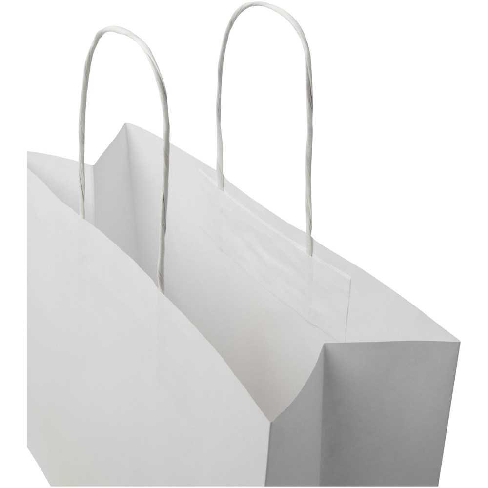 Kraftpapiertasche 120 g/m² mit gedrehten Griffen – 31 × 12 × 25 cm