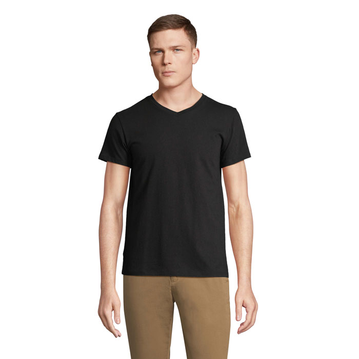 REGENT V - REGENT V V-NECK T-SHIRT - Deep Black