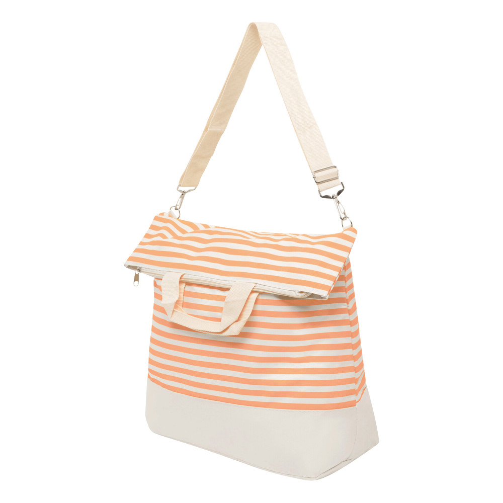 JUIST - Strandtasche - beige, rot