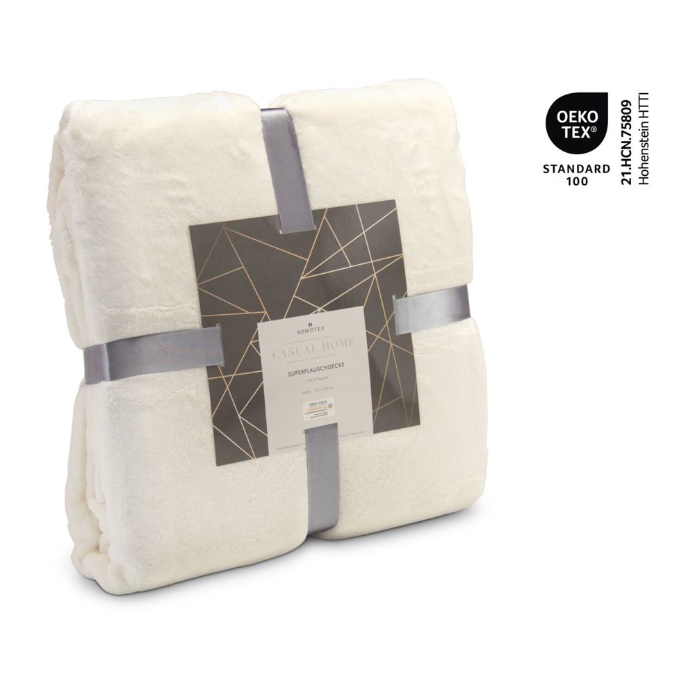 Superflauschdecke beige - 150 x 200 cm, 320 g/m²