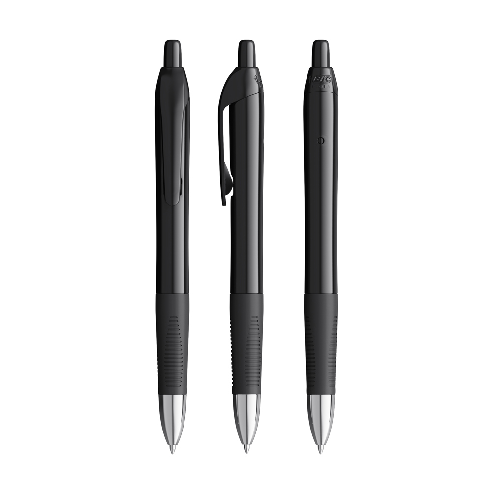 BIC® Intensity® Gel Clic - Schwarz / Schwarz / Blaue Tinte