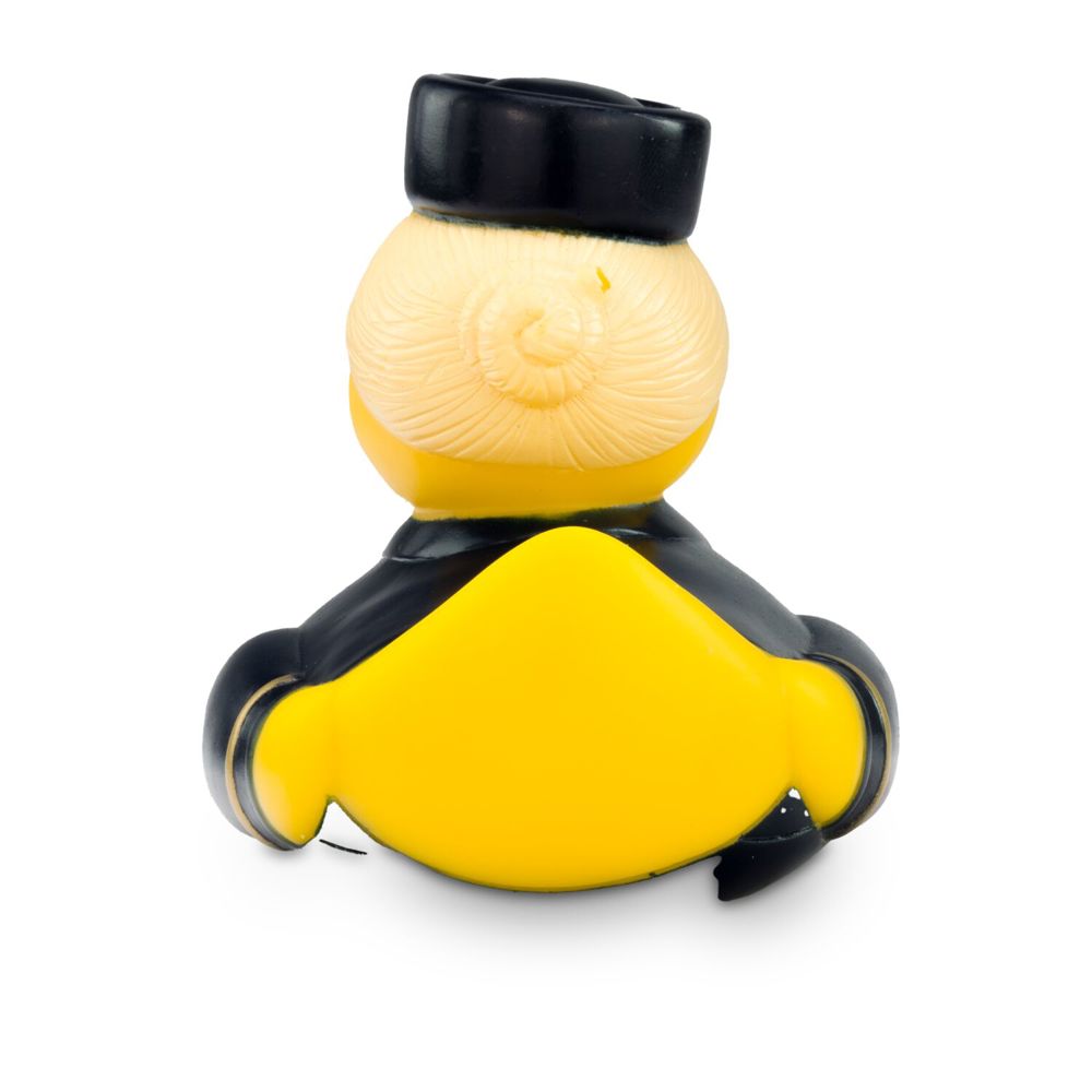 Werbeente Steffi Stewardess mit gelbem Halstuch