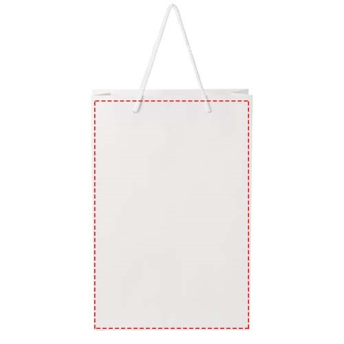 Handgefertigte 170 g/m² Integra-Papiertüte mit Kunststoff Kordelgriffen – 24 × 9 × 36 cm