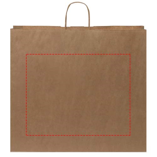 Kraftpapiertasche 90-100 g/m² mit gedrehten Griffen – 49,5 × 14 × 44 cm