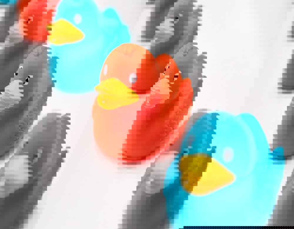 Quietsche-Ente, türkis, 7,5 cm