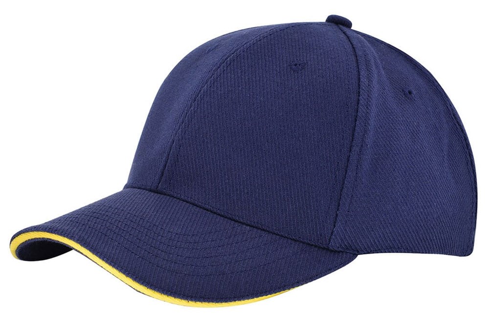 Canvas Sandwich Cap - Navy (PMS 533c) / Gelb