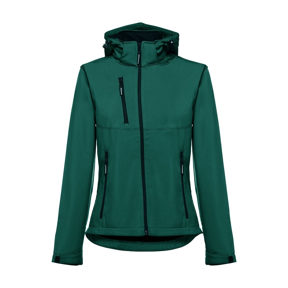THC ZAGREB WOMEN. Gürtel-Softshell-Jacke für Damen - dunkelgrün
