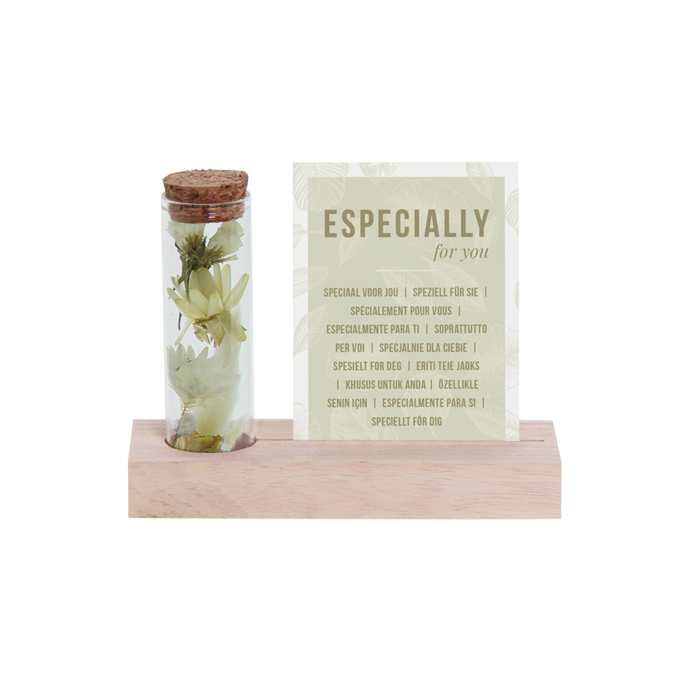 Dried Flowers - Cardholder & tube - Weiß