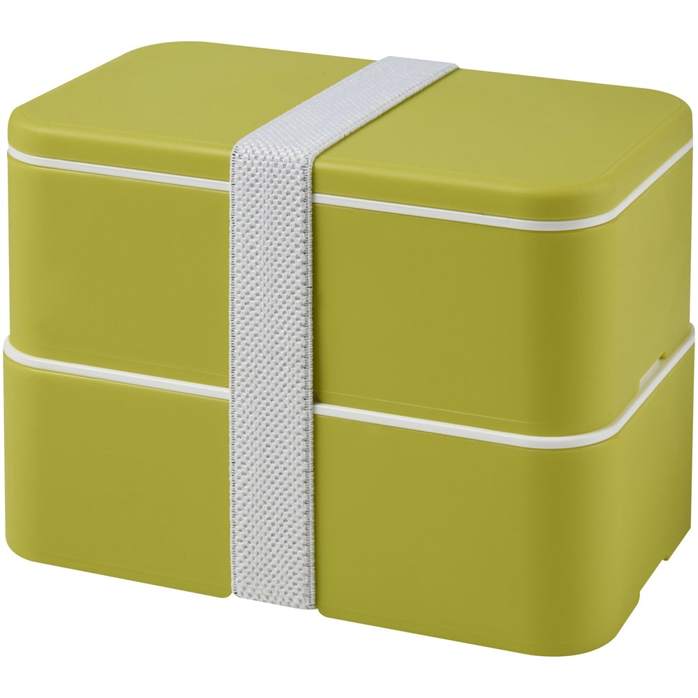 MIYO Doppel-Lunchbox - limone, limone, weiss