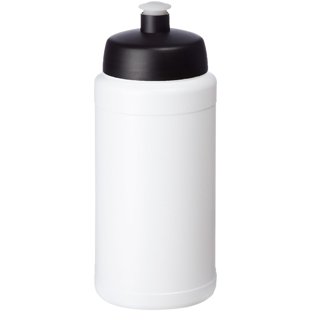 Baseline Recycelte Sportflasche, 500 ml - weiss, schwarz