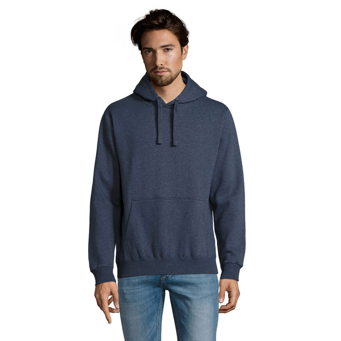 SPENCER - SPENCER HOODED SWEAT 280 - Heather Denim
