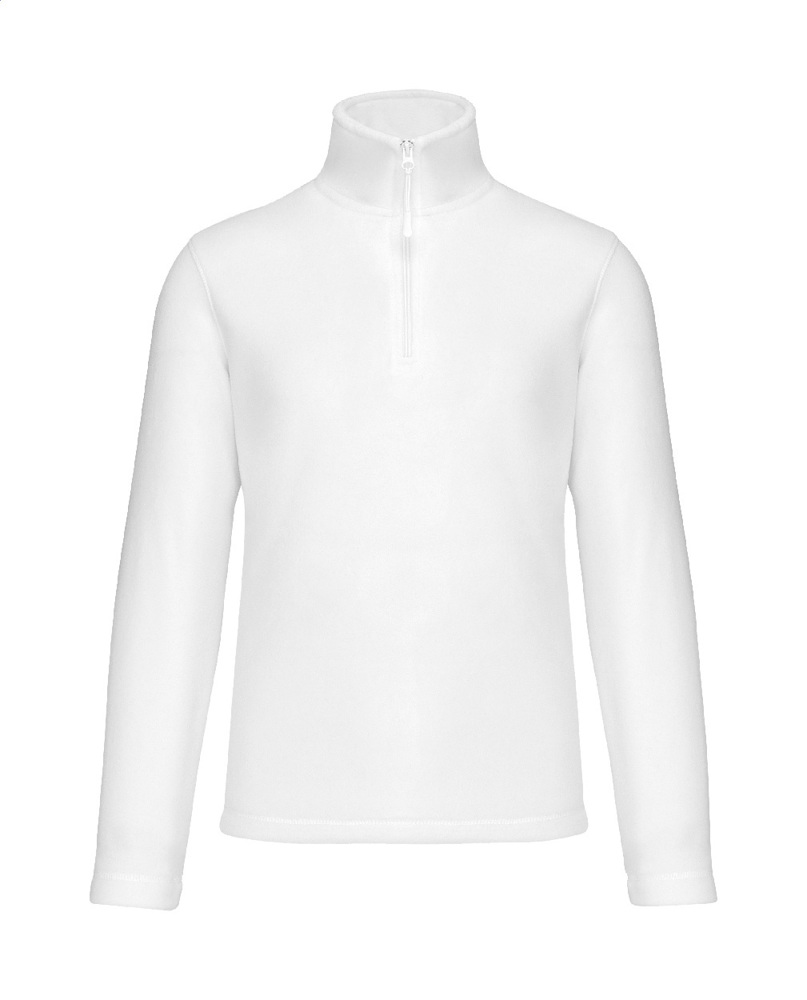 KA912 - kurze Fleecejacke mit Reißverschluss - Weiß
