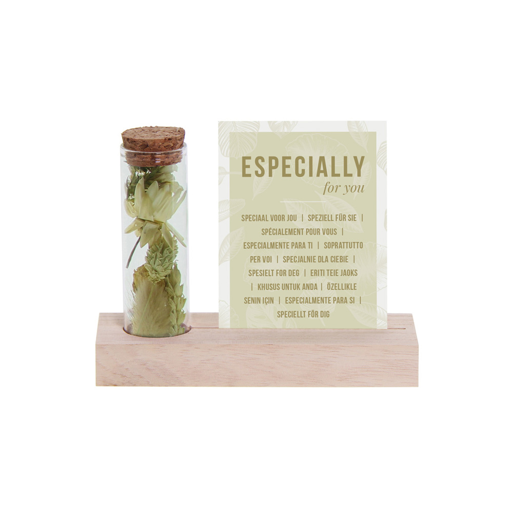 Dried Flowers - Cardholder & tube - Natürlich