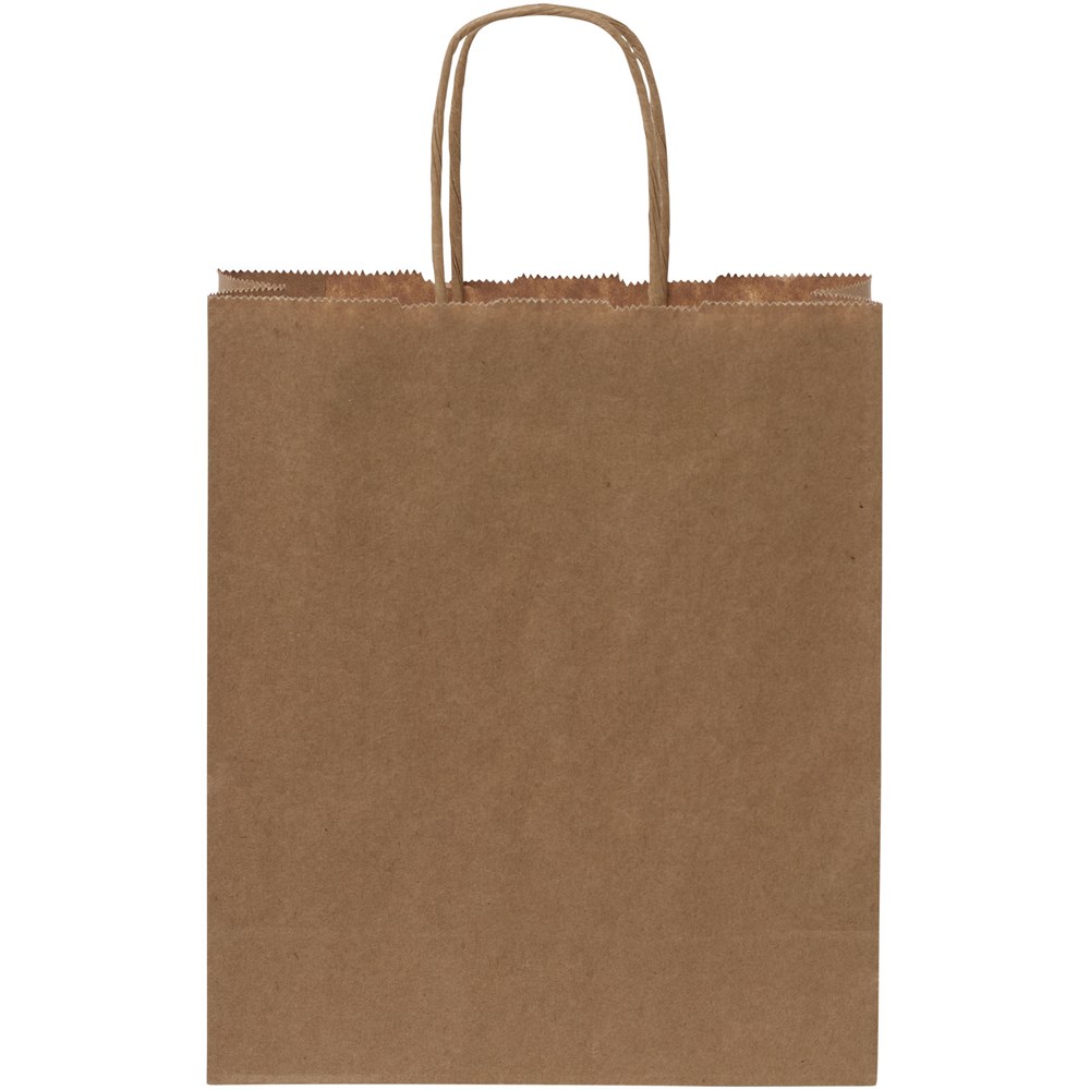 Kraftpapiertasche 80 g/m² mit gedrehten Griffen – 18 × 8 × 21 cm