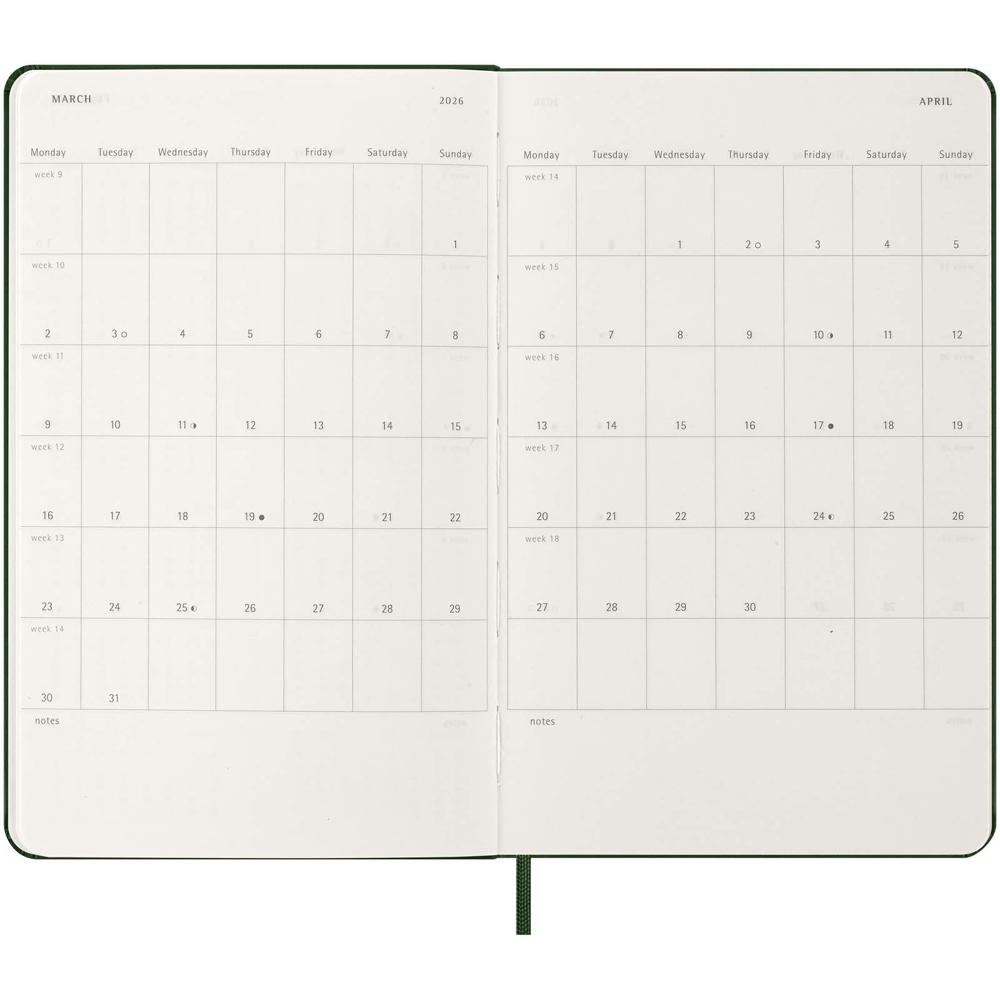 Moleskine Hardcover 12 Monate Wochenkalender L